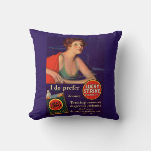 Lucky Strikes 1920s sigarettenreclame Kussen