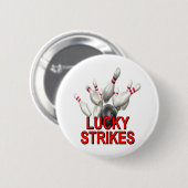 Lucky Strikes Bowling Ronde Button 5,7 Cm (Voorkant /achterkant)
