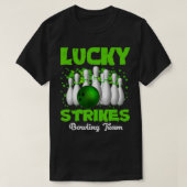 Lucky Strikes Bowling Team Happy Patricks Day T-shirt (Design voorkant)