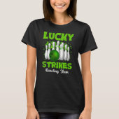 Lucky Strikes Bowling Team Happy Patrick's Day T-shirt (Voorkant)
