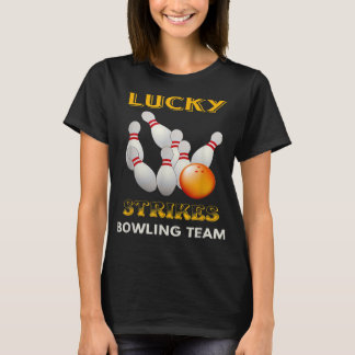 Lucky Strikes Bowling Team Retro Mannen Youth 3 T-shirt