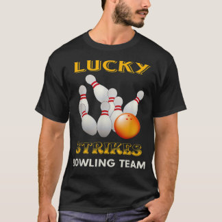 Lucky Strikes Bowling Team Retro Mannen Youth 3 T-shirt