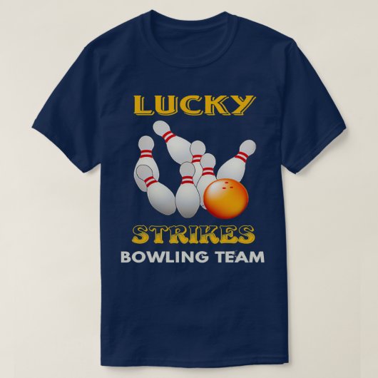 Lucky Strikes Bowling Team Retro Youth T T-shirt (Design voorkant)