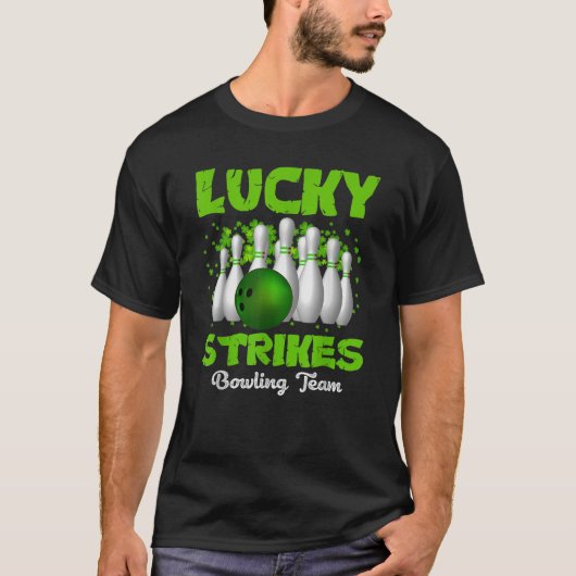 Lucky Strikes Bowlingteam Fijne Patrick s Dag T T-shirt (Voorkant)
