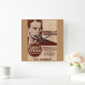 Lucky Strikes - Let op irritatie Vierkante Klok (Huis)