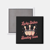 Lucky Strikes Vrouwen- of Meisjesbowlingteam Magneet (Voorkant / Achterkant)