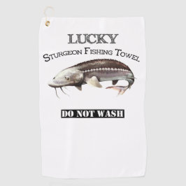 Lucky Sturgeon Vissen Towel Golfhanddoek
