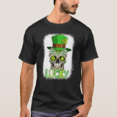 Lucky Sugar Skull Leprechaun Pet St Patrick's Day T-shirt (Voorkant)