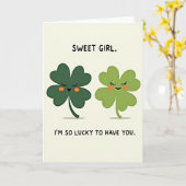 Lucky Sweet Girl Kaart (Gele Bloem)