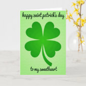 Lucky Sweetheart Saint Patricks Day Card Kaart (Gele Bloem)
