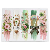 Lucky Symbols, St. Patrick's Day Gift Bag Groot Cadeauzakje (Voorkant)