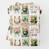 Lucky Symbols, St. Patrick's Day inpakpapier Vel (In situ)