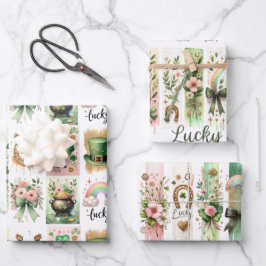 Lucky Symbols, St. Patrick's Day inpakpapier Vel