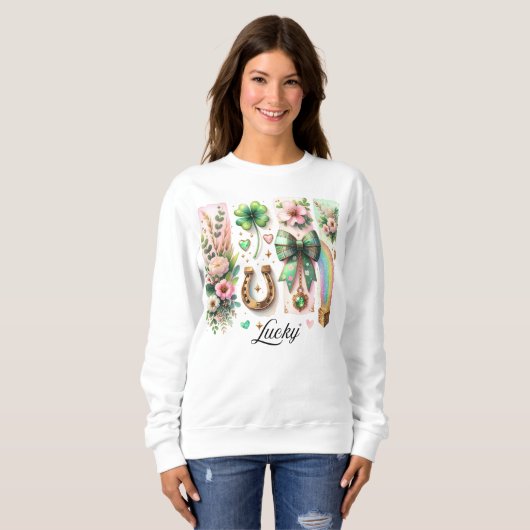 Lucky Symbols, St. Patrick's Day Sweatshirt (Voorkant volledig)