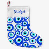 Lucky Symbool Evil Eye Patroon Gepersonaliseerd Kleine Kerstsok (Voorkant)