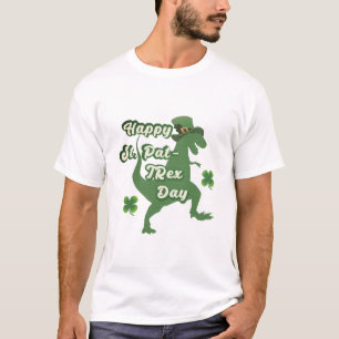 Lucky T-Rex st Patricks Shirt - Funny Dinosaur T-s