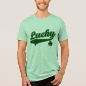 Lucky T-shirt, grappige St. Patrick's Day Tri-Blend Shirt (Voorkant)