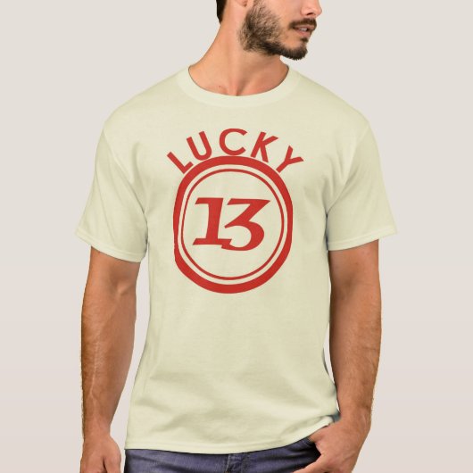 Lucky T-shirts nummer 13 (Voorkant)