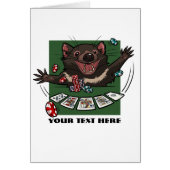 Lucky Tasmanian Devil Royal Flush Poker Cartoon (Voorkant)