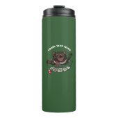 Lucky Tasmanian Devil Royal Flush Poker Cartoon Thermosbeker (Voorkant)