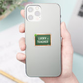 Lucky Teacher Blackboard St Patrick's Day Sticker (Telefoon)
