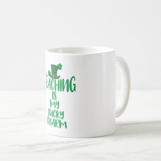 Lucky Teacher Vibes St. Patrick's Day Edition Koffiemok (Voorkant rechts)