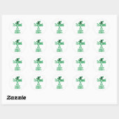 Lucky Teacher Vibes St. Patrick's Day Edition Ronde Sticker (Vel)