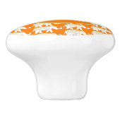 Lucky Thai White Elephant Sinaasappel Keramische Knop (Zijkant)