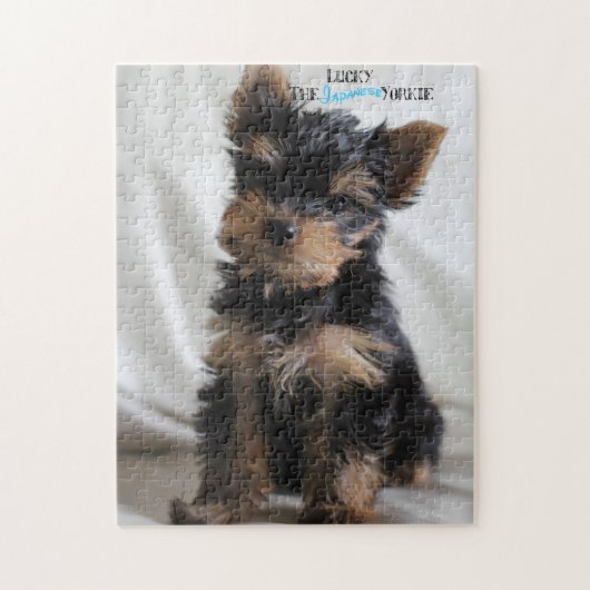 Lucky The Japans Yorkie 10x14 puzzle na 3 maanden Legpuzzel (Verticaal)
