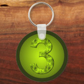 Lucky Three Nature Groene Sleutelhanger (Voorkant)