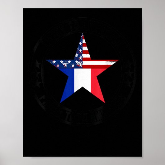 Lucky To Be French Proud To Be American French Lan Poster (Voorkant)