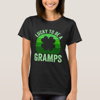 Lucky To Be Gramps Leprechaun Shamrock St Patricks T-shirt