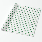 Lucky to Be Irish Shamrock Gift Wrap Wrapping Pape Cadeaupapier (Uitgerold)