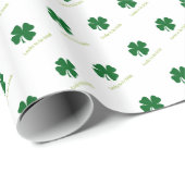 Lucky to Be Irish Shamrock Gift Wrap Wrapping Pape Cadeaupapier (Rol Hoek)