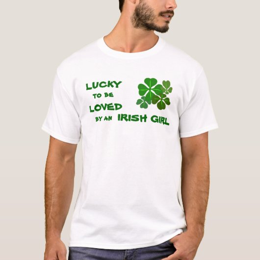 Lucky to be Loved Irish Mannen T-shirt (Voorkant)