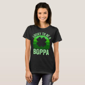 Lucky To Be Poppa Leprechaun Shamrock St Patricks  T-shirt (Voorkant volledig)