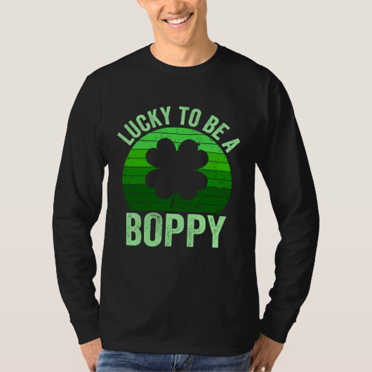 Lucky To Be Poppy Leprechaun Shamrock St Patricks  T-shirt (Voorkant)