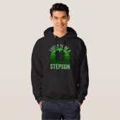 Lucky To Be Stepson Leprechaun Shamrock St Patrick Hoodie (Voorkant volledig)
