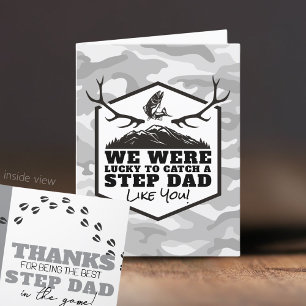 Lucky to Catch a Dad / Step Dad / Opa Like You Bedankkaart