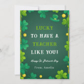 Lucky To Have A Teacher Like You St Patrick’s Day  Feestdagenkaart (Voorkant)