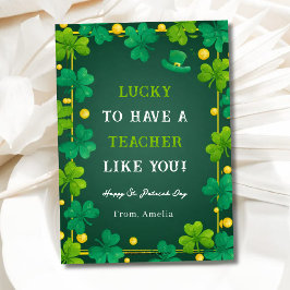 Lucky To Have A Teacher Like You St Patrick’s Day  Feestdagenkaart