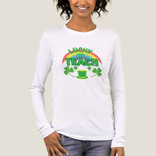 Lucky to Teach – St. Patrick’s Day Teacher T-Shirt (Voorkant volledig)