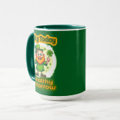 Lucky Today Wealthy Tomorrow St Patrick’s - caneca Mok (Voorkant links)