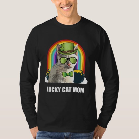 Lucky Tonkinese Cat Mom St Patricks Day T-shirt (Voorkant)