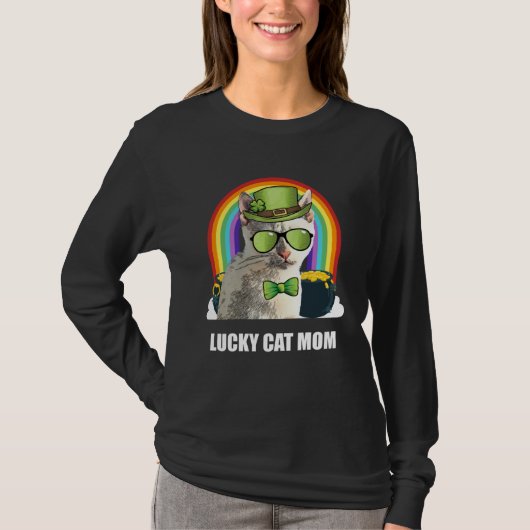 Lucky Tonkinese Cat Mom St Patricks Day T-shirt (Voorkant)