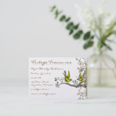 Lucky Tortelduifjes Swirl Design Visitekaartje (Staand voorkant)