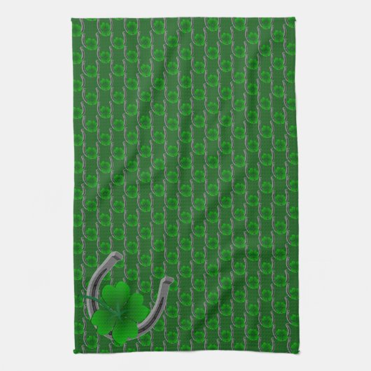 Lucky Towels St. Patrick's Tea Towels Customize Theedoek (Verticaal)