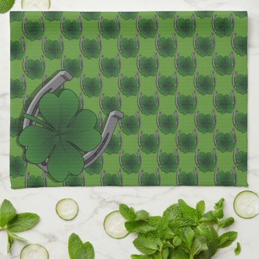 Lucky Towels St. Patrick's Tea Towels Customize Theedoek (Gevouwen)
