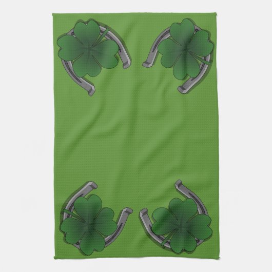 Lucky Towels St. Patrick's Tea Towels Customize Theedoek (Verticaal)