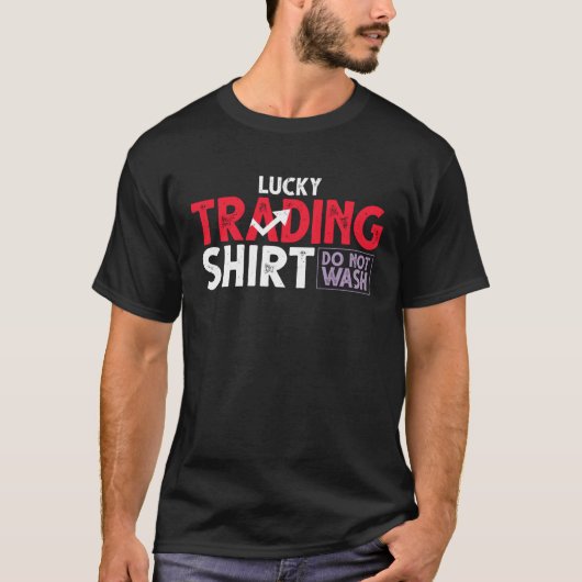 Lucky Trading Day Handelaren Stock Trade Broker T-shirt (Voorkant)